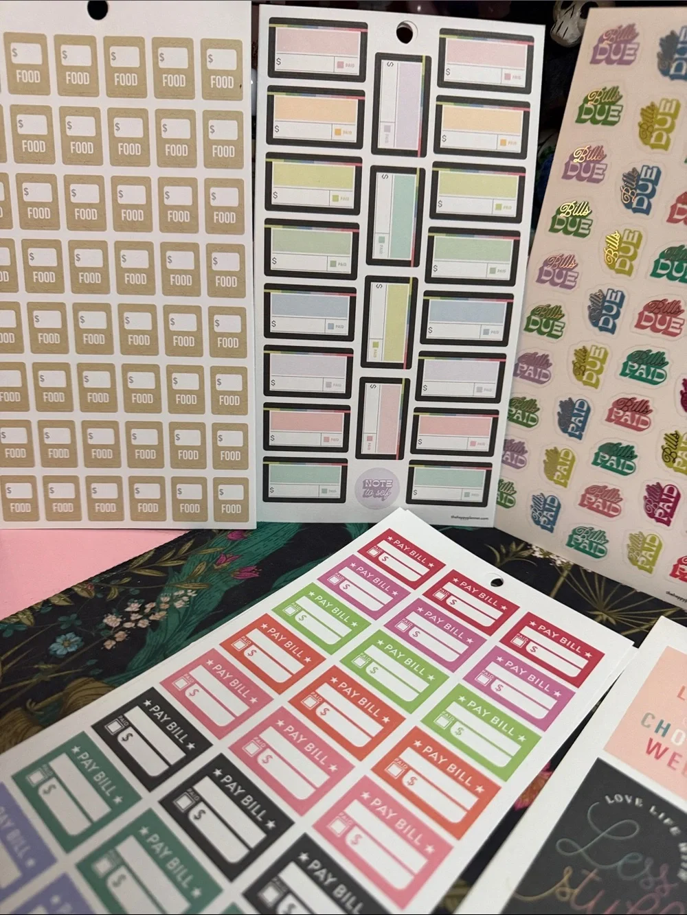 Happy Planner - Budget themed random sticker bundle - SEE PICS